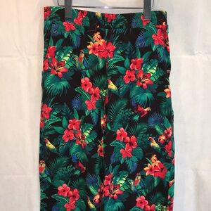 Tommy Bahama Tropical Print Wide Leg Pants | Size SP